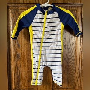 SwimZip Hampton Baby Swimsuit Navy and Yellow